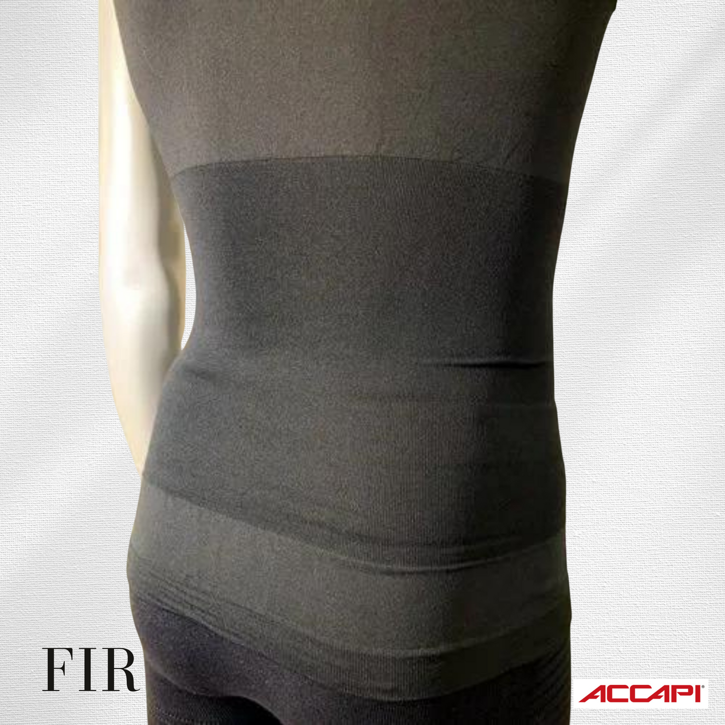 ACCAPI アカピ FIR 遠赤外線 腰サポートベスト メンズ NN102 Black