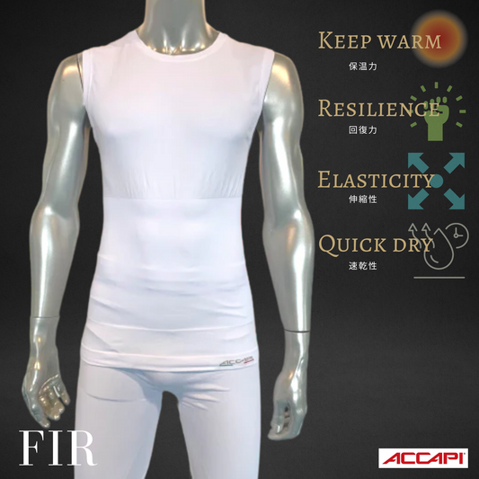 ACCAPI アカピ FIR 腰サポートベストNN102 ホワイト メンズ