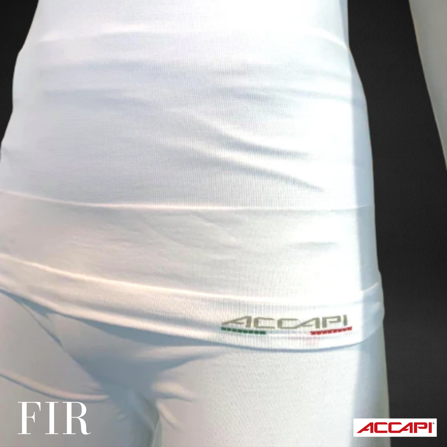 ACCAPI Accapi FIR Waist Support Vest NN102 White Men