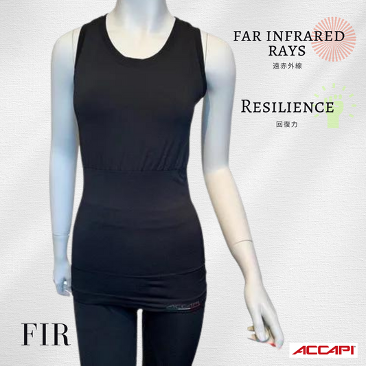 ACCAPI Accapi FIR Far Infrared Waist Support Vest Ladies NN152 Black