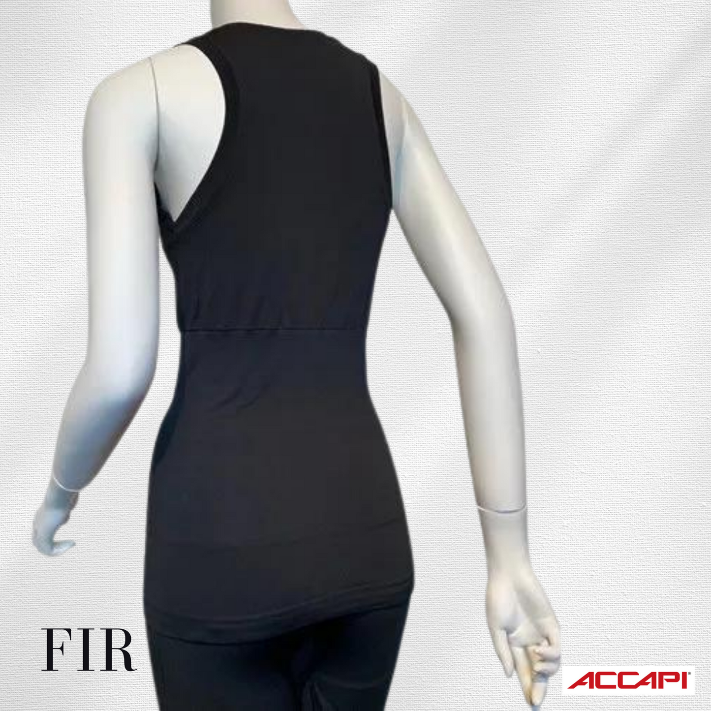 ACCAPI Accapi FIR Far Infrared Waist Support Vest Ladies NN152 Black