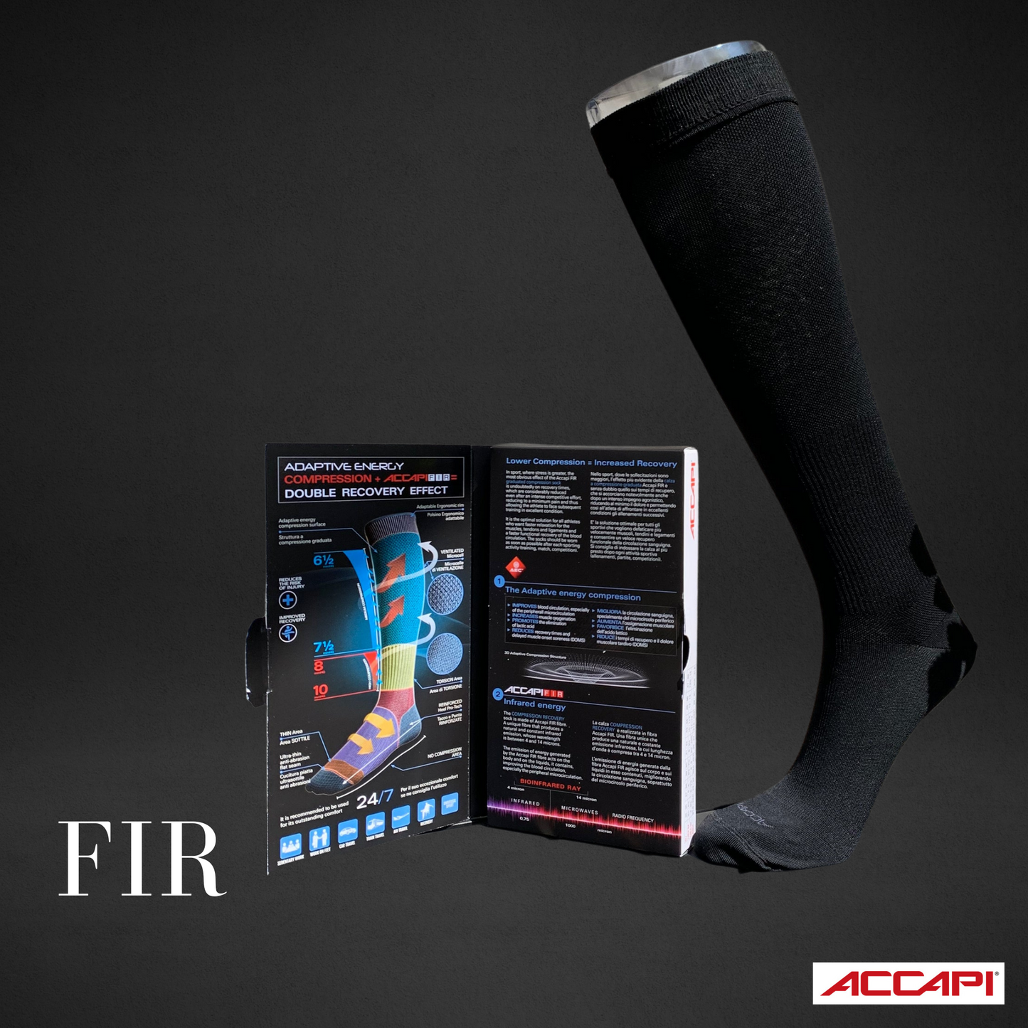 ACCAPI　アカピ　ACCAPI FIR 2 in 1 compression socks　NN270